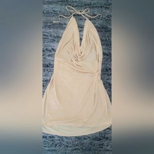 Backless dress with side slits